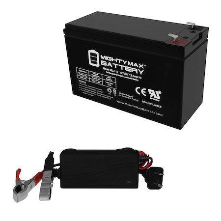 12V 7.2AH SLA Replacement Battery For TrippLite OMNI1500XLNAFIA With 12V 1Amp Charger